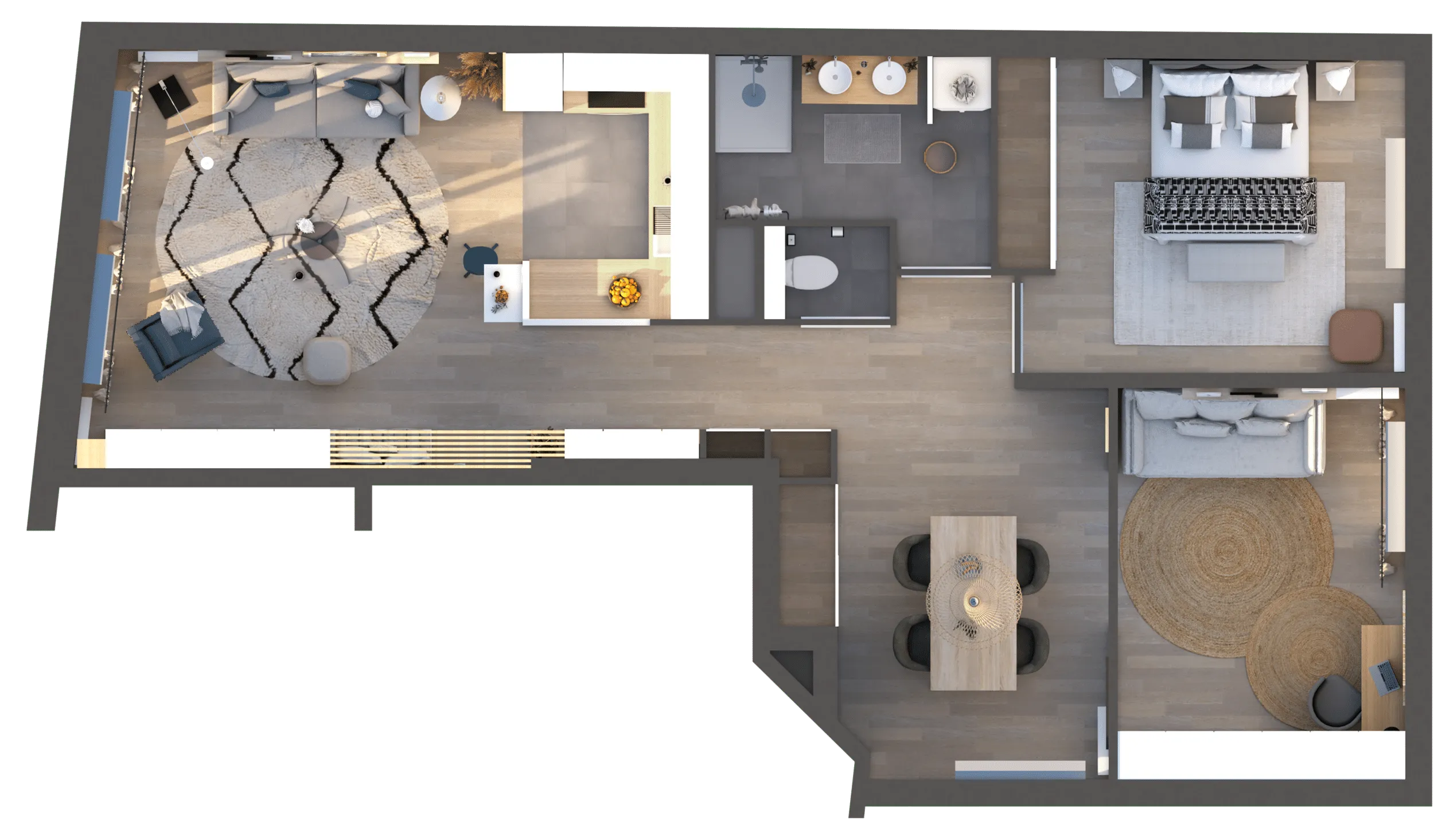 Jaurès — Aménagement d'un appartement neuf, Clamart (92)